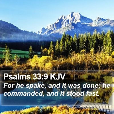 Psalms 33:9 KJV Bible Verse Image