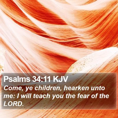 Psalms 34:11 KJV Bible Verse Image