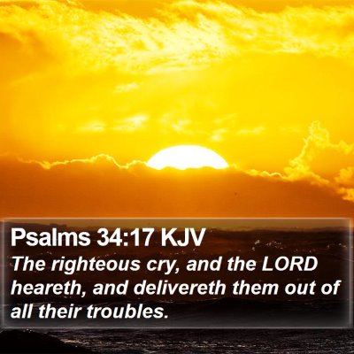 Psalms 34:17 KJV Bible Verse Image
