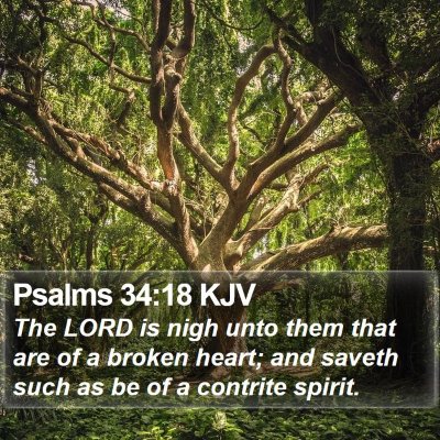 Psalms 34:18 KJV Bible Verse Image
