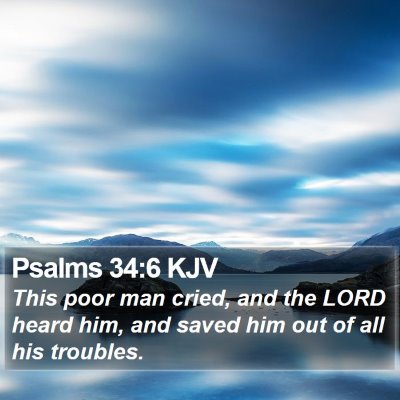Psalms 34:6 KJV Bible Verse Image