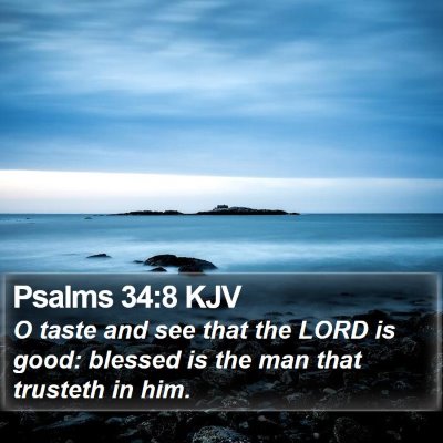 Psalms 34:8 KJV Bible Verse Image
