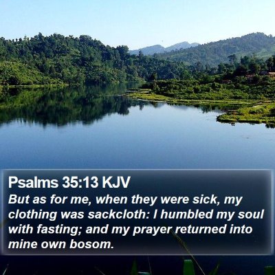 Psalms 35:13 KJV Bible Verse Image