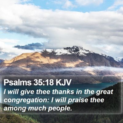 Psalms 35:18 KJV Bible Verse Image