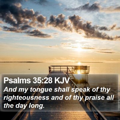 Psalms 35:28 KJV Bible Verse Image