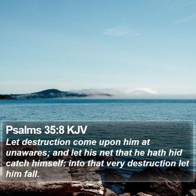 Psalms 35:8 KJV Bible Verse Image