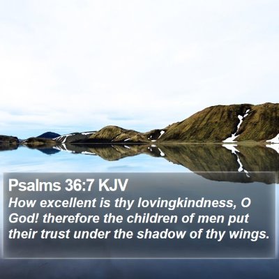 Psalms 36:7 KJV Bible Verse Image
