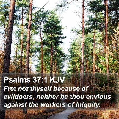 Psalms 37:1 KJV Bible Verse Image