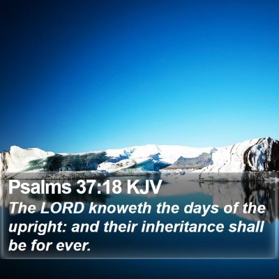 Psalms 37:18 KJV Bible Verse Image