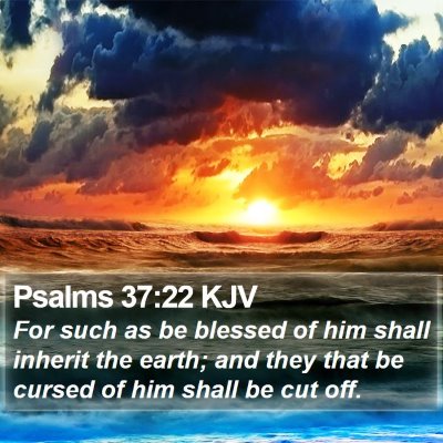Psalms 37:22 KJV Bible Verse Image