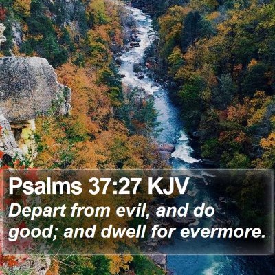 Psalms 37:27 KJV Bible Verse Image