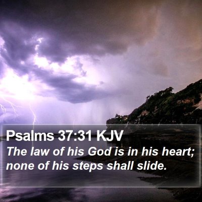 Psalms 37:31 KJV Bible Verse Image