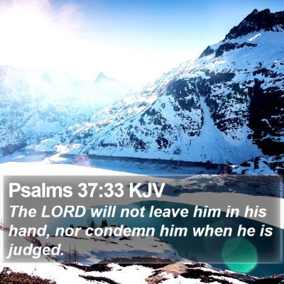 Psalms 37:33 KJV Bible Verse Image