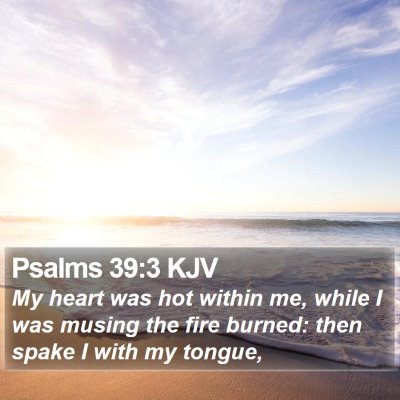 Psalms 39:3 KJV Bible Verse Image