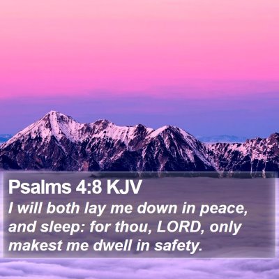 Psalms 4:8 KJV Bible Verse Image