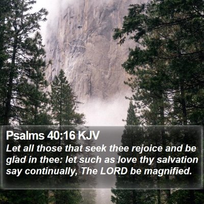 Psalms 40:16 KJV Bible Verse Image