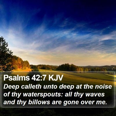 Psalms 42:7 KJV Bible Verse Image