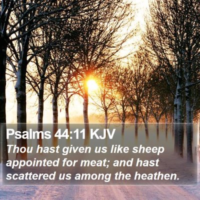 Psalms 44:11 KJV Bible Verse Image