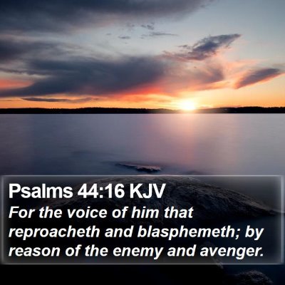 Psalms 44:16 KJV Bible Verse Image