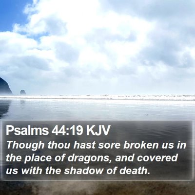 Psalms 44:19 KJV Bible Verse Image
