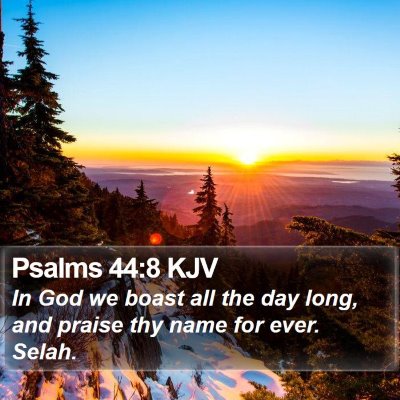 Psalms 44:8 KJV Bible Verse Image