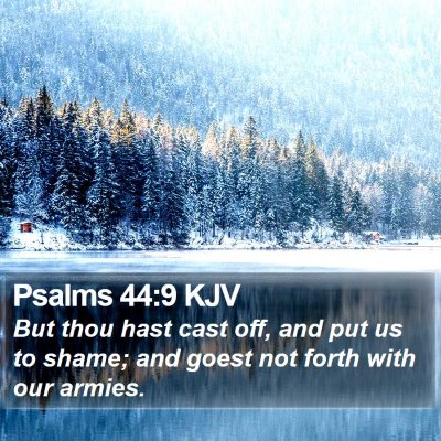 Psalms 44:9 KJV Bible Verse Image