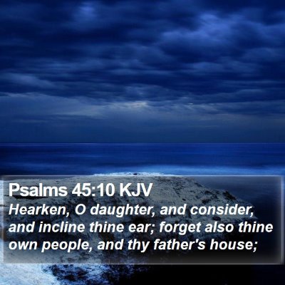 Psalms 45:10 KJV Bible Verse Image