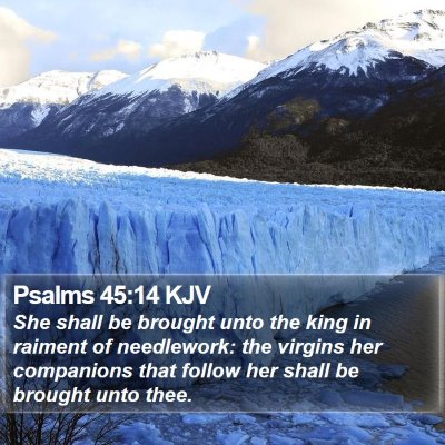 Psalms 45:14 KJV Bible Verse Image