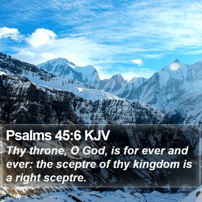 Psalms 45:6 KJV Bible Verse Image
