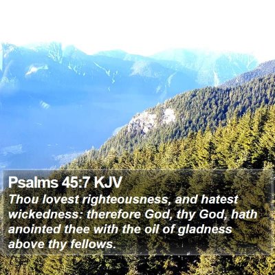 Psalms 45:7 KJV Bible Verse Image