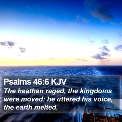 Psalms 46:6 KJV Bible Verse Image