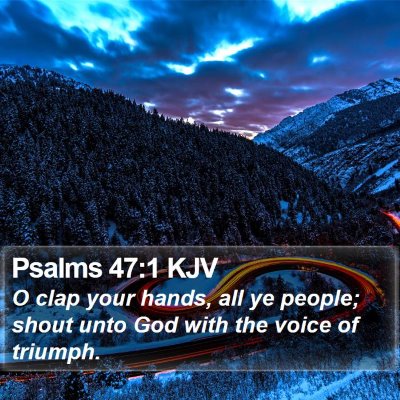 Psalms 47:1 KJV Bible Verse Image