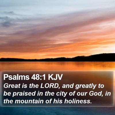 Psalms 48:1 KJV Bible Verse Image