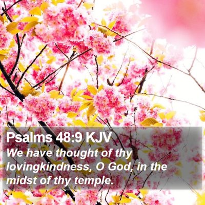 Psalms 48:9 KJV Bible Verse Image