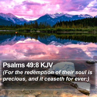 Psalms 49:8 KJV Bible Verse Image