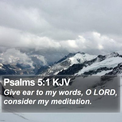 Psalms 5:1 KJV Bible Verse Image
