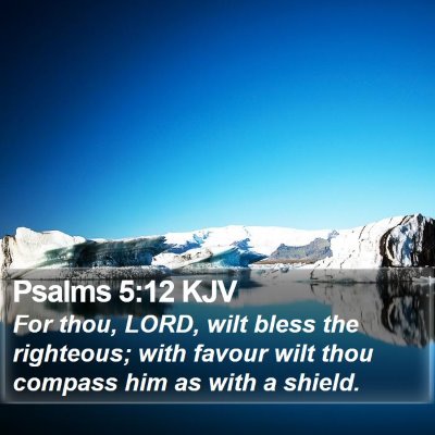 Psalms 5:12 KJV Bible Verse Image