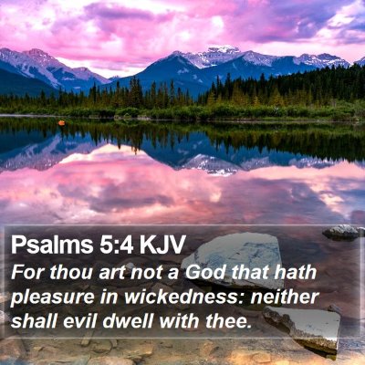 Psalms 5:4 KJV Bible Verse Image