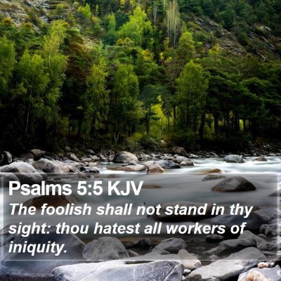 Psalms 5:5 KJV Bible Verse Image