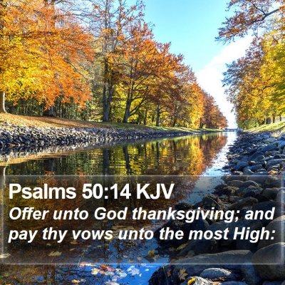Psalms 50:14 KJV Bible Verse Image