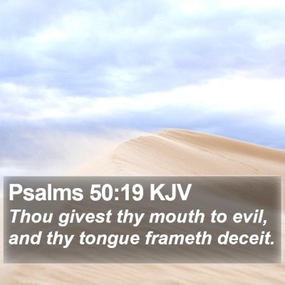 Psalms 50:19 KJV Bible Verse Image