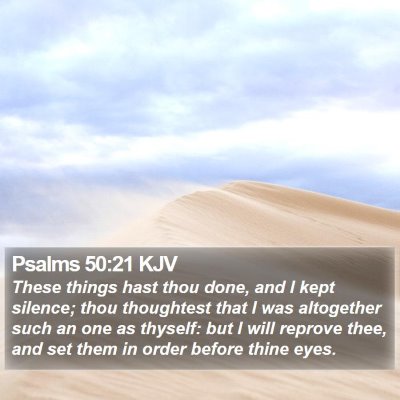 Psalms 50:21 KJV Bible Verse Image