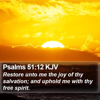 Psalms 51:12 KJV Bible Verse Image