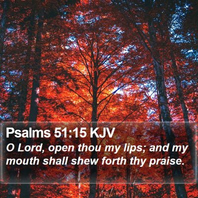 Psalms 51:15 KJV Bible Verse Image