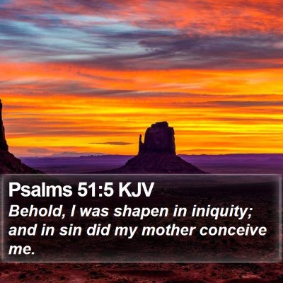 Psalms 51:5 KJV Bible Verse Image