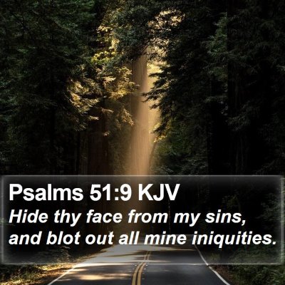 Psalms 51:9 KJV Bible Verse Image