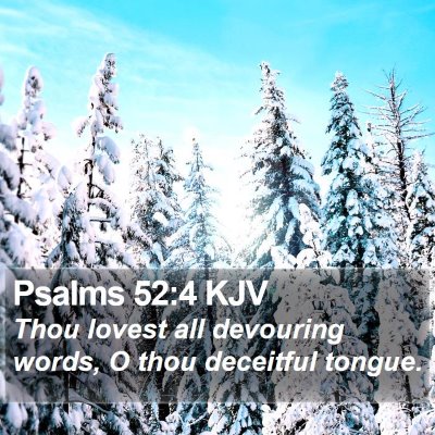 Psalms 52:4 KJV Bible Verse Image