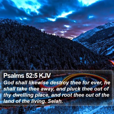 Psalms 52:5 KJV Bible Verse Image