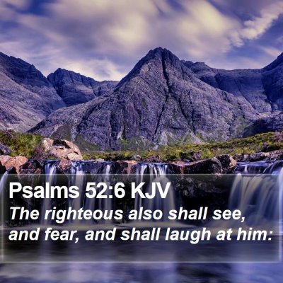 Psalms 52:6 KJV Bible Verse Image