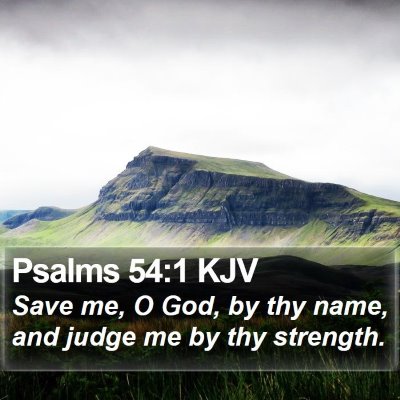 Psalms 54:1 KJV Bible Verse Image